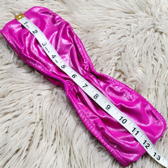 PINK Victoria's Secret Shiny Pink Bandeau Size Medium - Picture 7 of 7